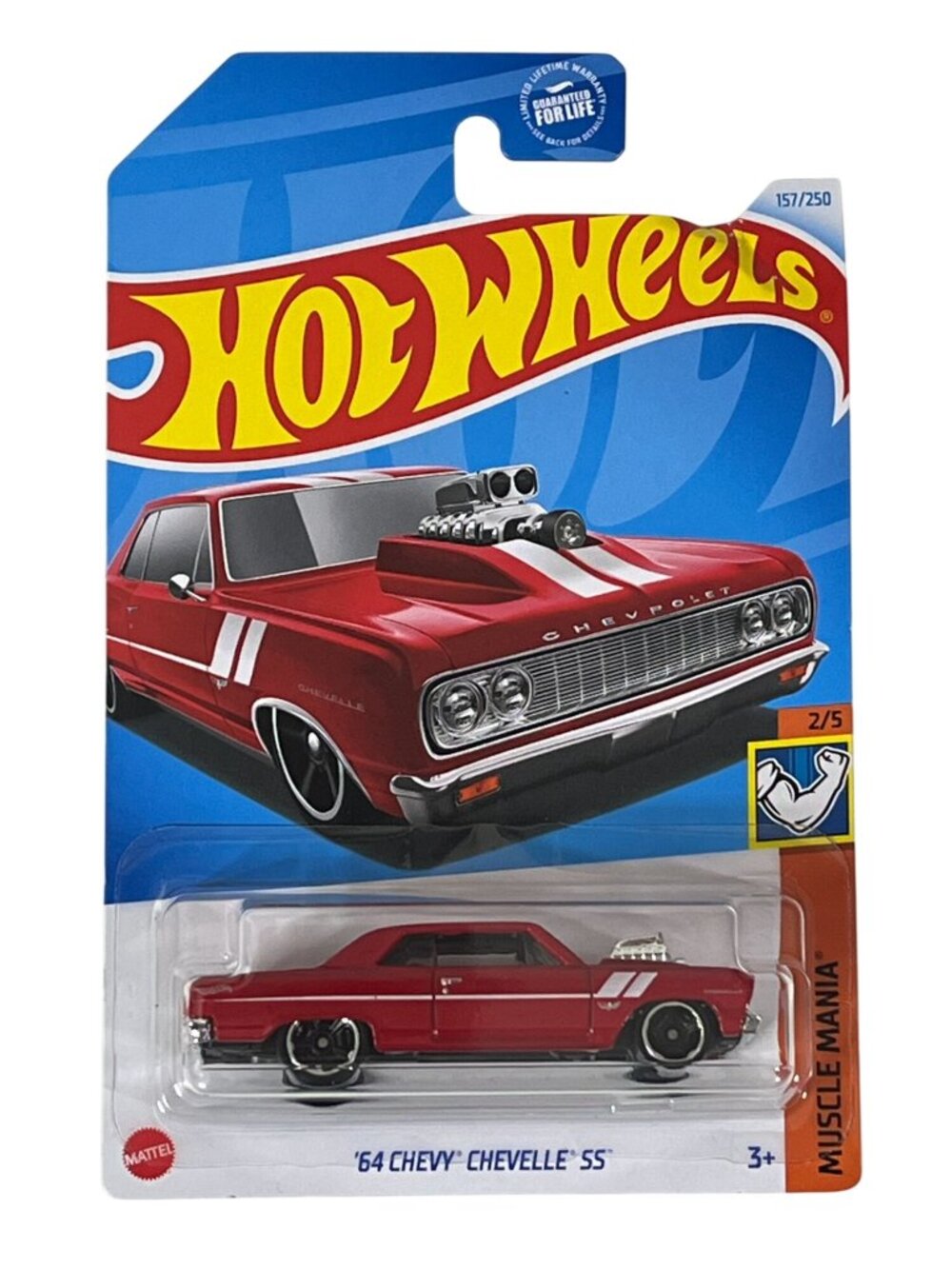 Hot Wheels 64 Chevy Chevelle SS Muscle Mania 2/5 Red Diecast Car